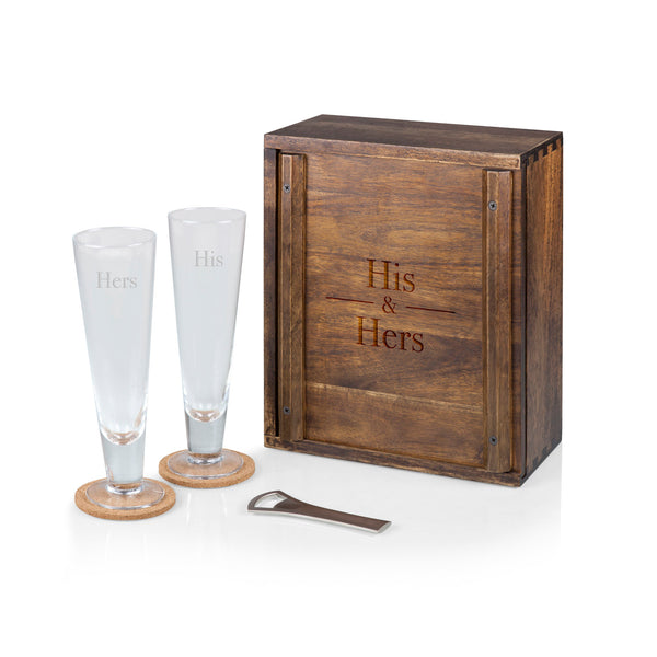 Wedding/Anniversary - Pilsner Beer Glass Gift Set