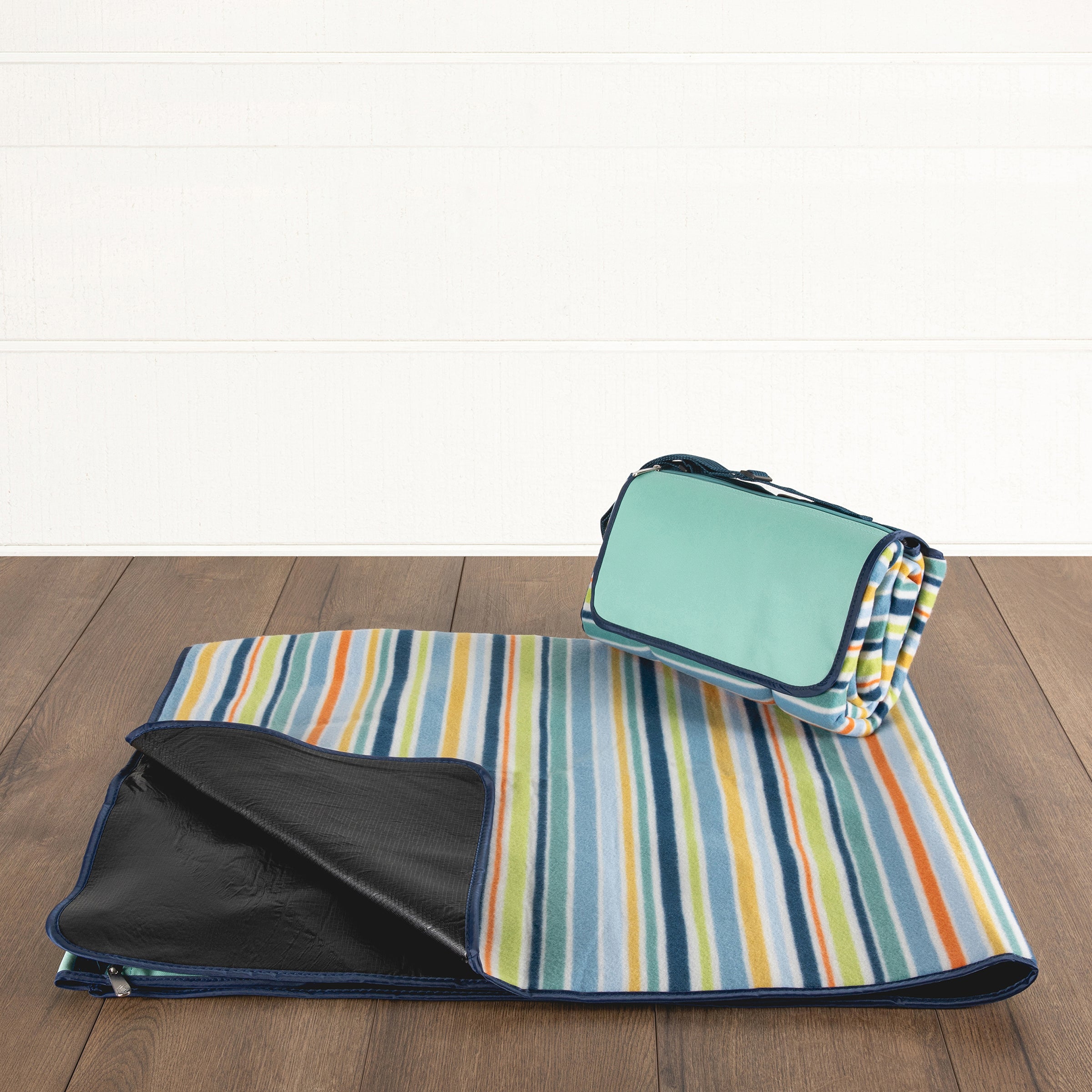 blanket small traveler tote bag Picnic Time Blanket Tote, St. Tropez