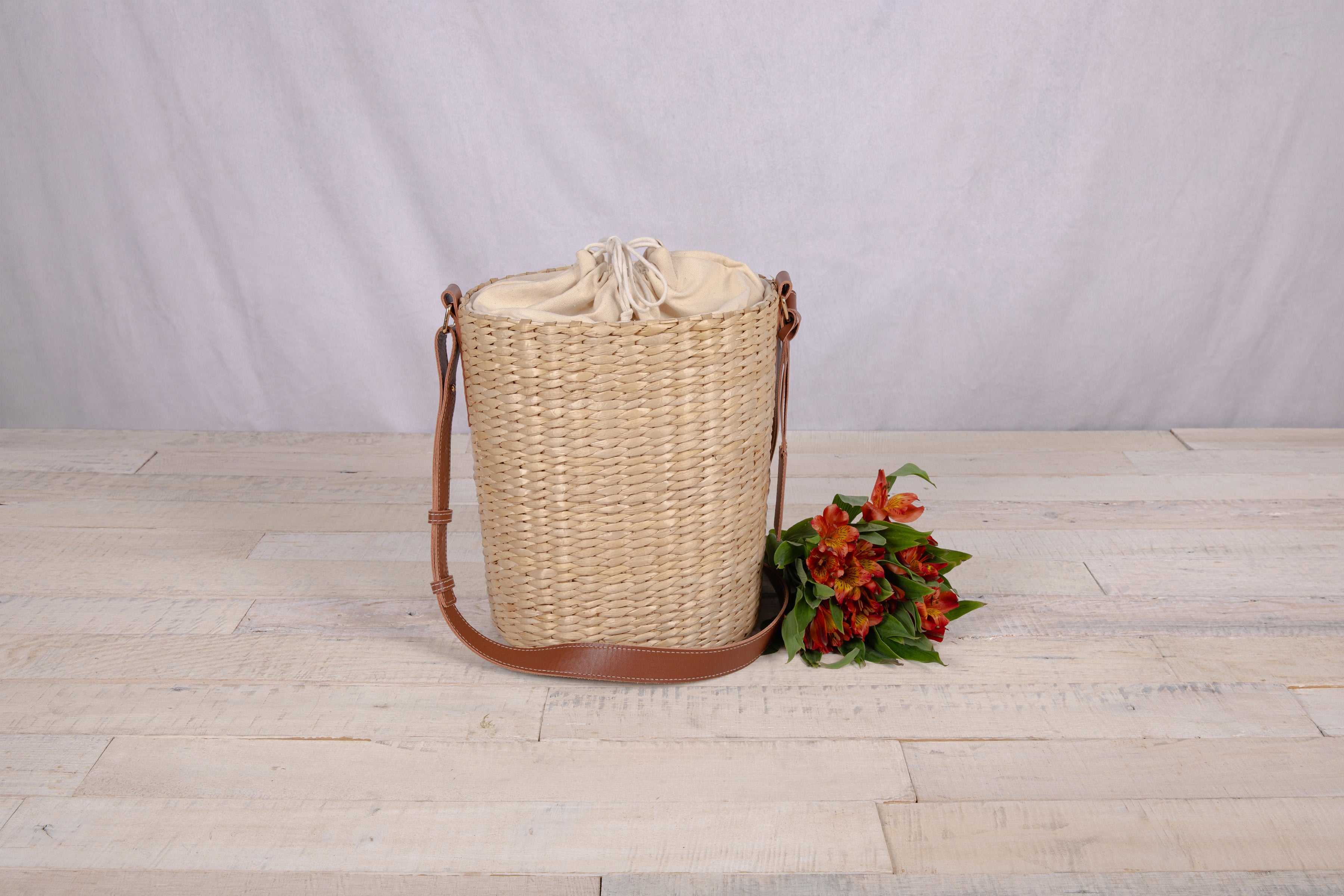 Palermo - Rush Insulated Bucket Tote with Leather Straps
