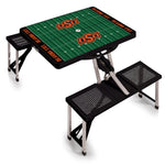 Oklahoma State Cowboys Football Field - Picnic Table Portable Folding Table with Seats