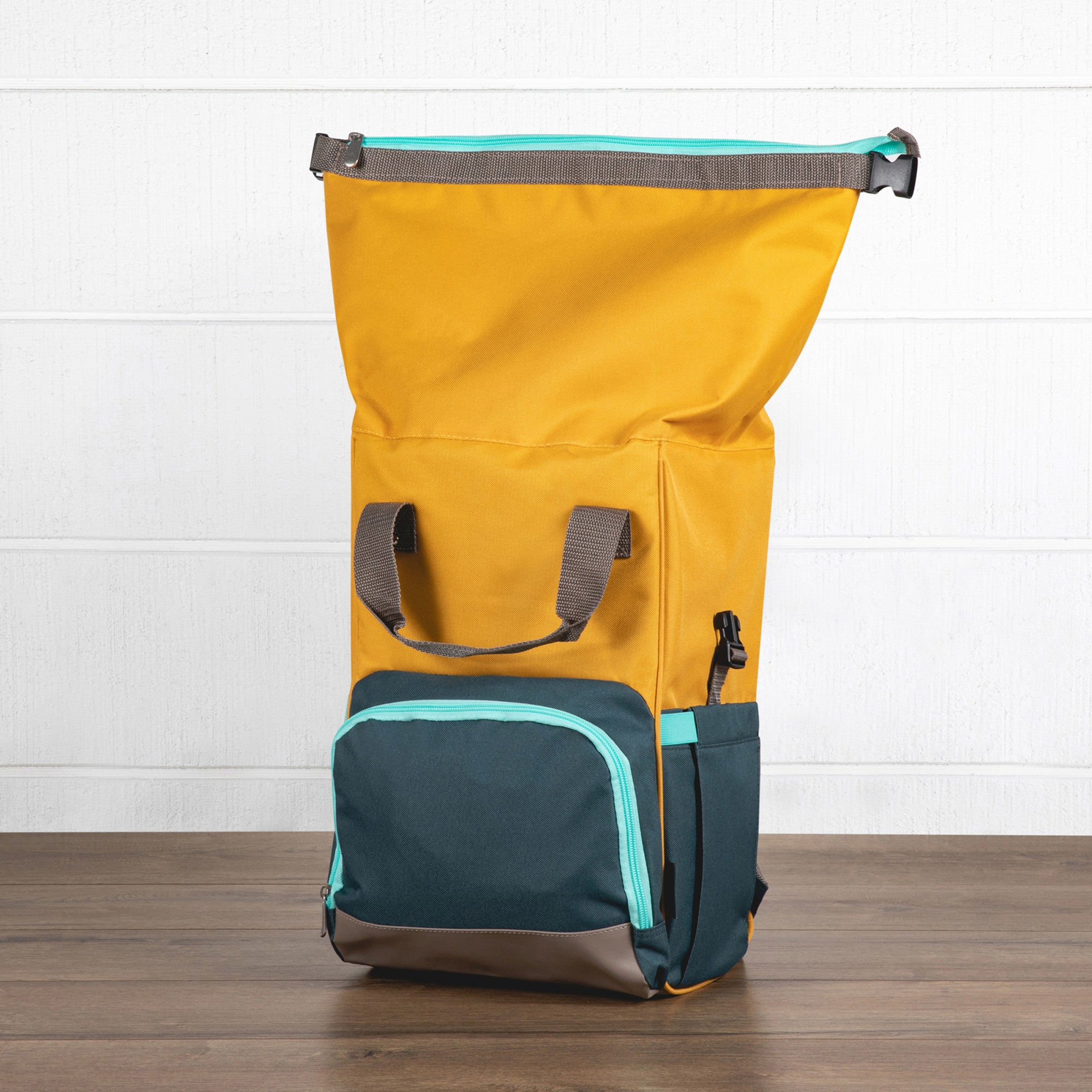 backpack picnic burner camping hiking On The Go Roll-Top Backpack Cooler Heathered Gray