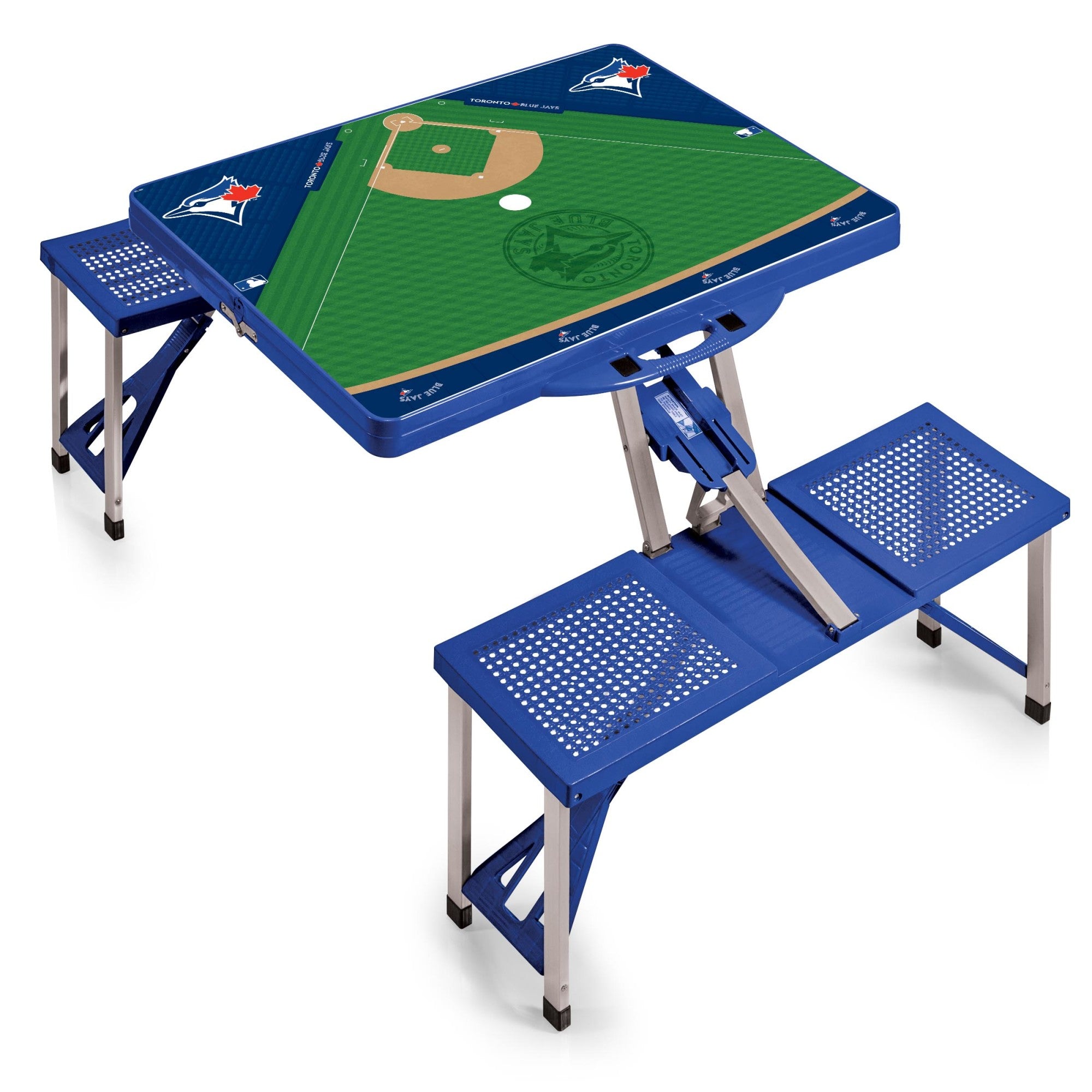 Toronto Blue Jays Baseball Diamond - Picnic Table Portable Folding Table with Seats