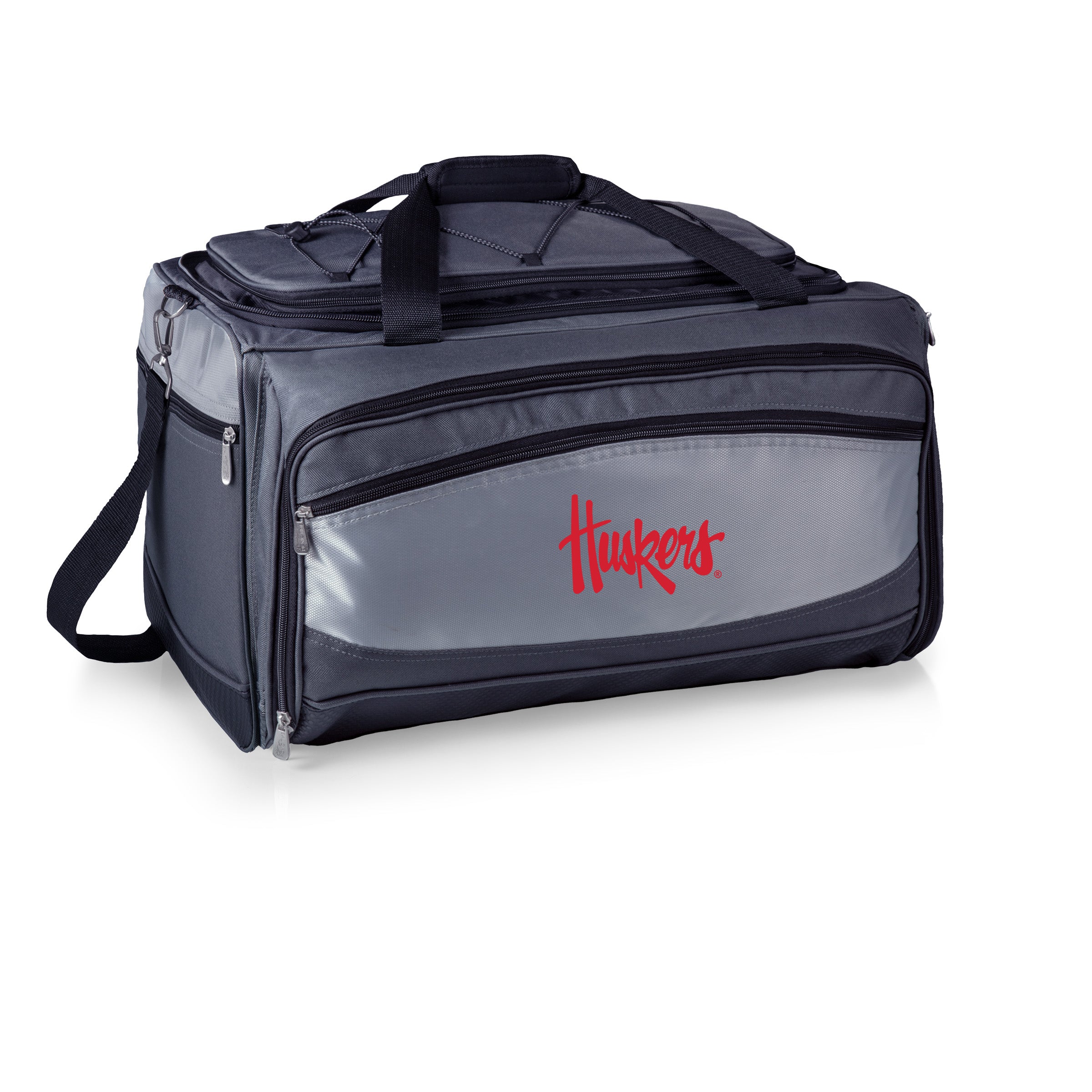 Nebraska Cornhuskers - Buccaneer Portable Charcoal Grill & Cooler Tote-Picnic Time Family of Brands