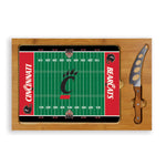 Cincinnati Bearcats Football Field - Icon Glass Top Cutting Board & Knife Set