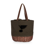 St Louis Blues - Coronado Canvas and Willow Basket Tote