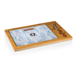 Anaheim Ducks Hockey Rink - Icon Glass Top Cutting Board & Knife Set