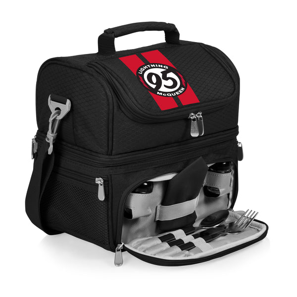 Cars Lightning McQueen - Pranzo Lunch Bag Cooler with Utensils-Picnic Time Family of Brands