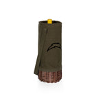Los Angeles Chargers - Malbec Insulated Canvas and Willow Wine Bottle Basket-Picnic Time Family of Brands
