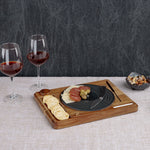 Turntable Acacia and Slate Cheese Board with Knife