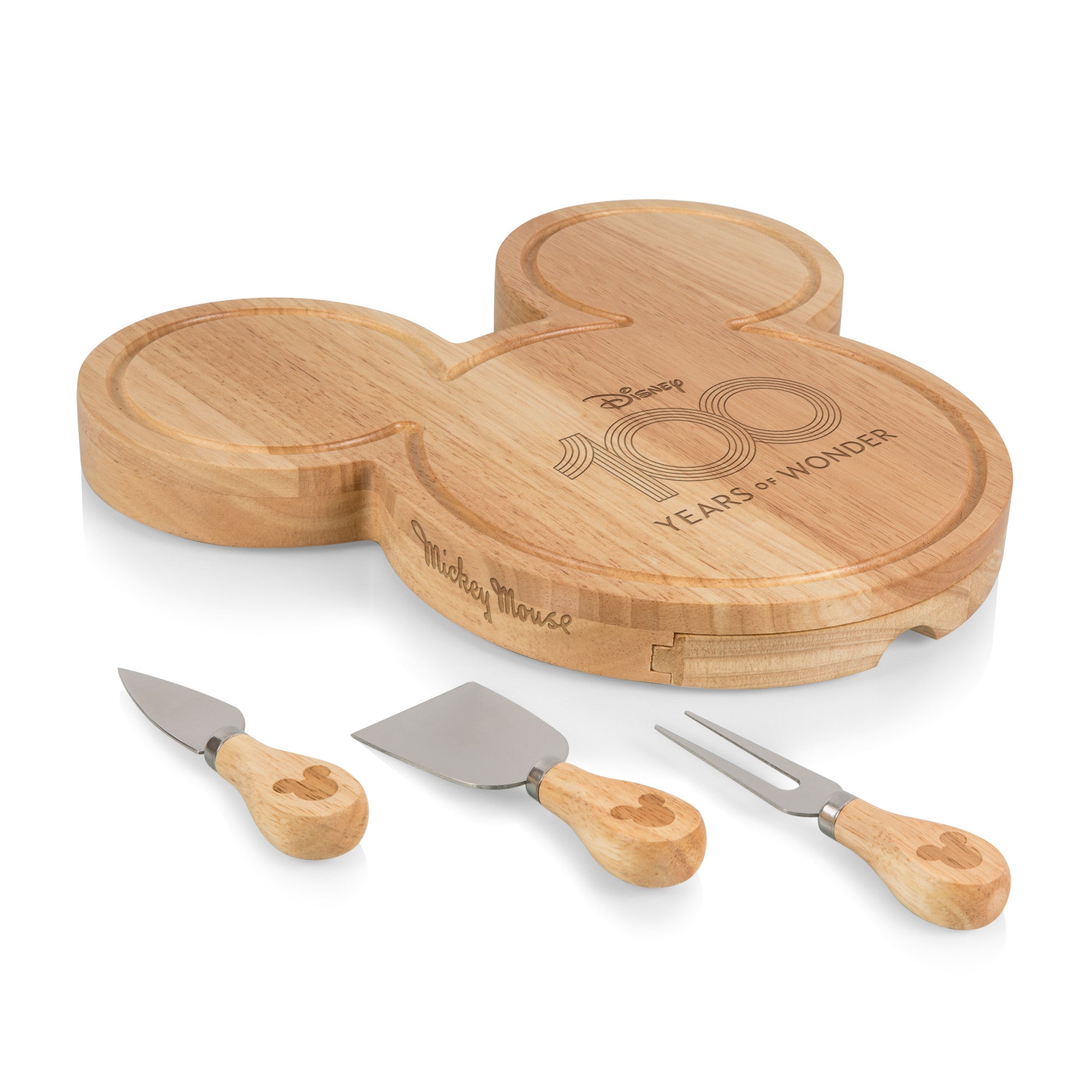 Disney 100 - Mickey Mouse Head Shaped Cheese Board with Tools