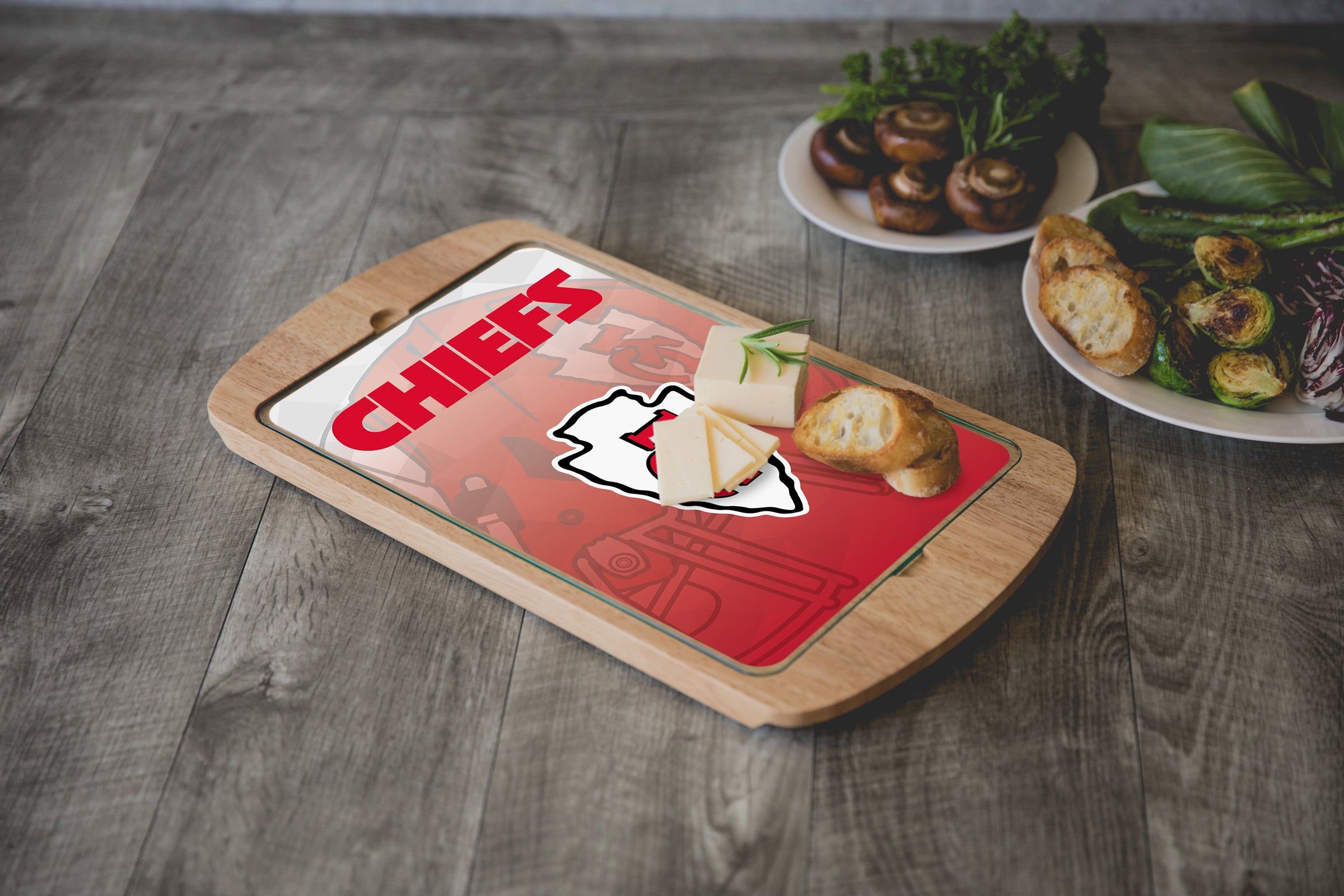 Kansas City Chiefs - Billboard Glass Top Serving Tray