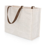 Market Waxed Canvas Tote with Leatherette Handles