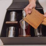 Ambassador Whiskey Box with Decanter and 4 Lowball Glasses