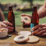 Coasters with Bottle Openers Set of 4