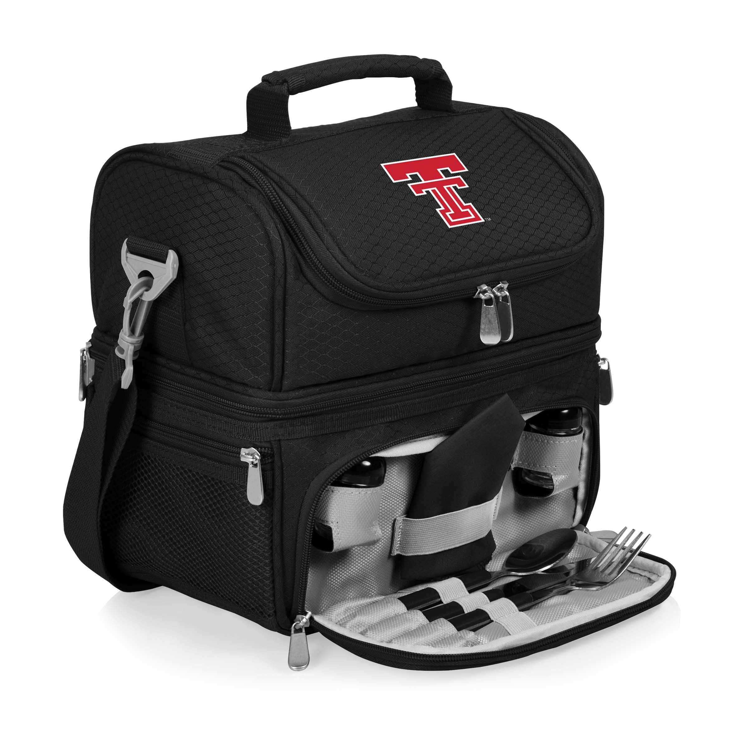 Texas Tech Red Raiders - Pranzo Lunch Bag Cooler with Utensils-Picnic Time Family of Brands