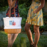 America250 - Coronado Canvas and Willow Basket Tote-Picnic Time Family of Brands: 2 of 3