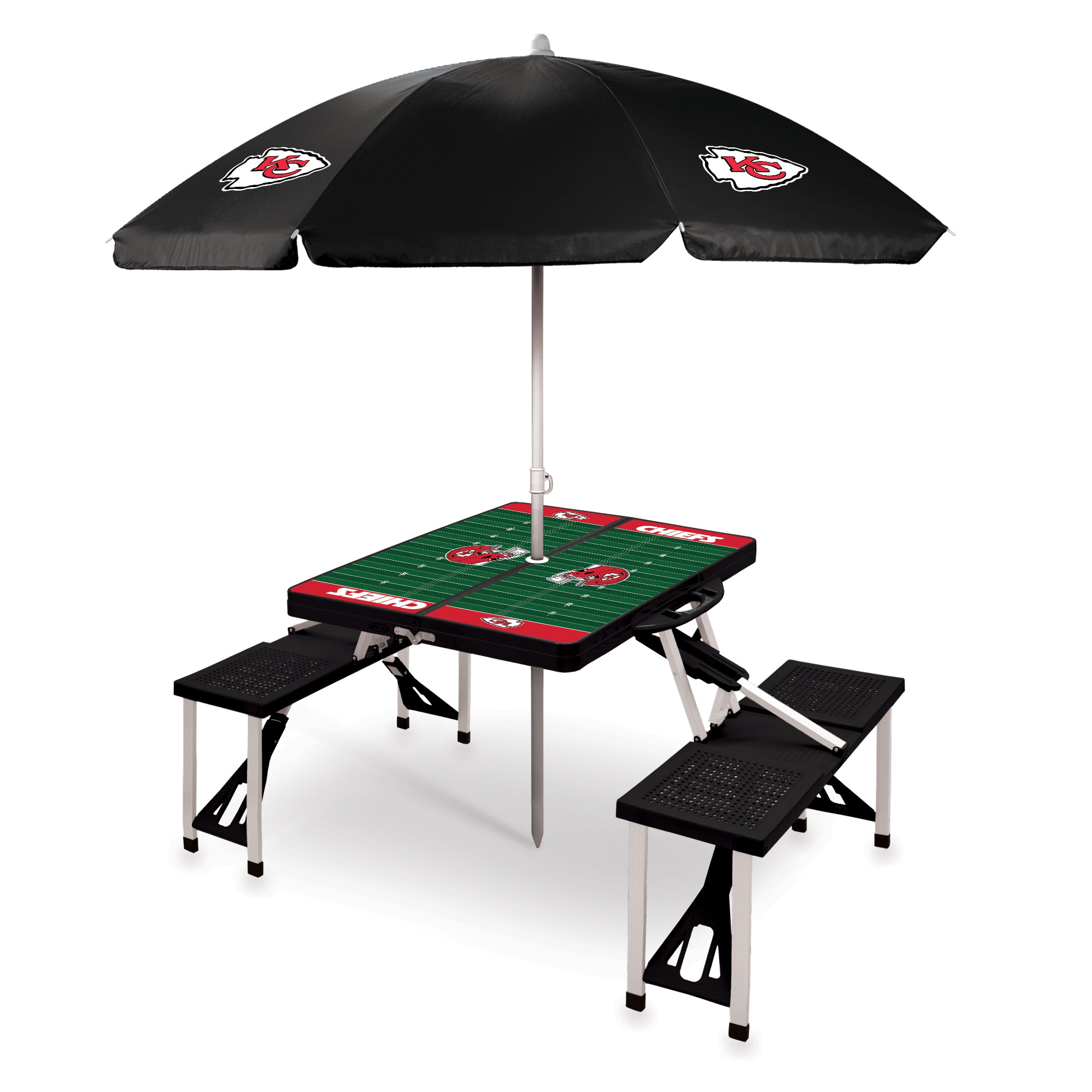 Kansas City Chiefs Picnic Table with Umbrella