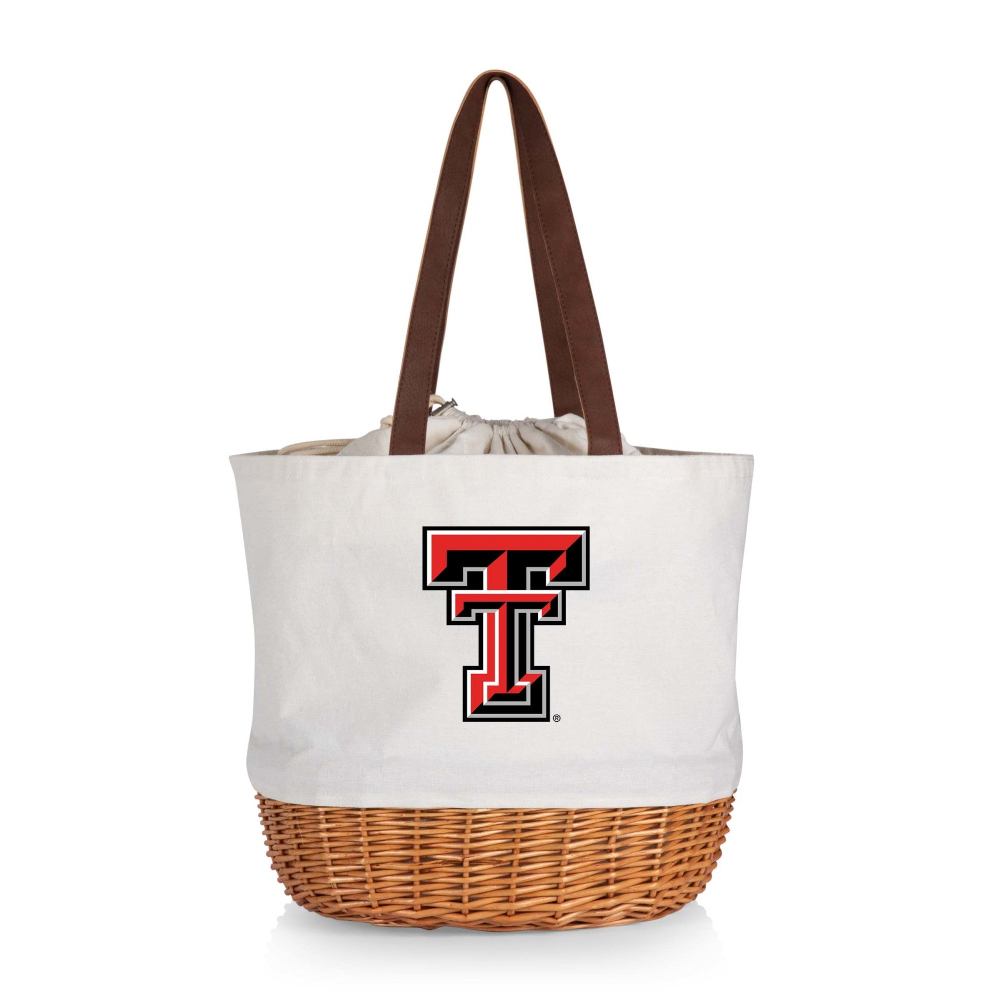 Texas Tech Red Raiders - Coronado Canvas and Willow Basket Tote