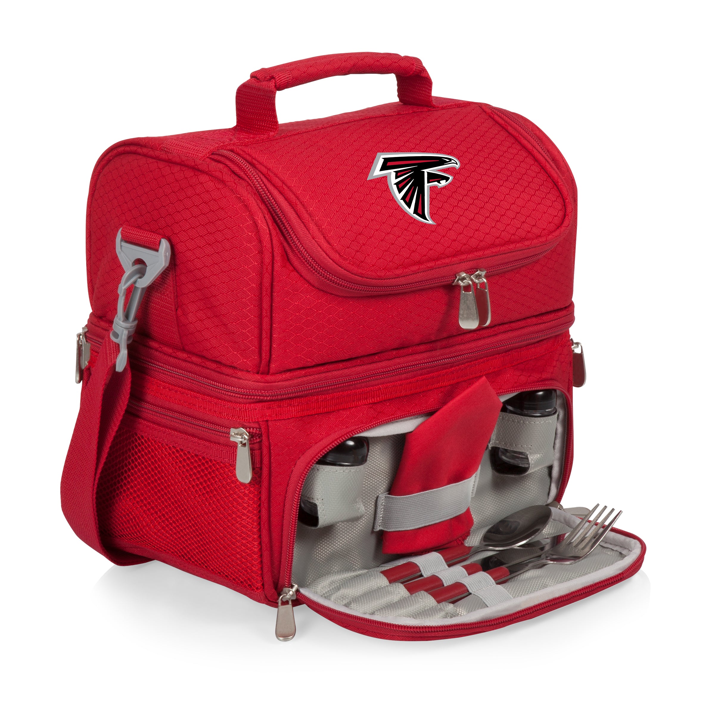 Snap-on Tools Large Lunch Bag Cooler Tote – 3 Compartments, Insulated, Orange/Silver, Oxford Cloth, For Men & Women