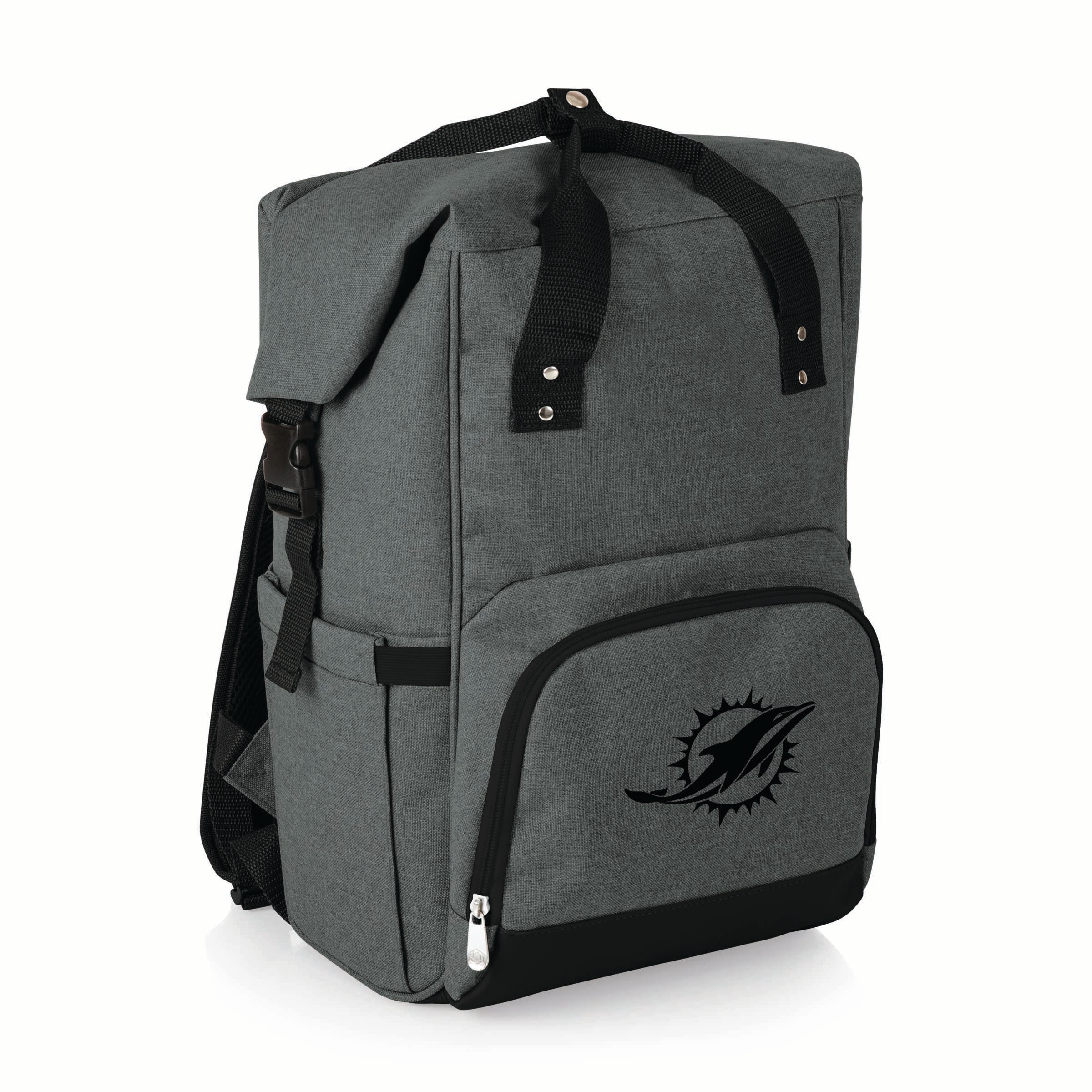 Miami Dolphins - On The Go Roll-Top Backpack Cooler