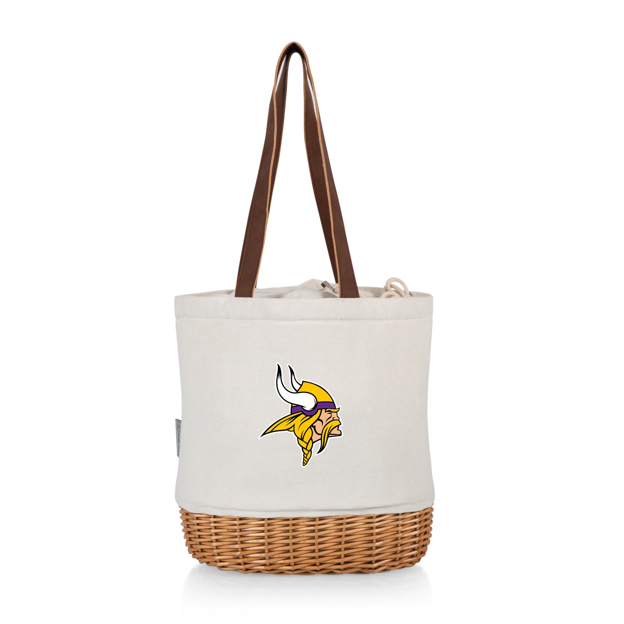 Minnesota Vikings - Pico Willow and Canvas Lunch Basket-Picnic Time Family of Brands