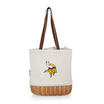 Minnesota Vikings - Pico Willow and Canvas Lunch Basket-Picnic Time Family of Brands