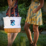 Rhode Island Rams - Coronado Canvas and Willow Basket Tote