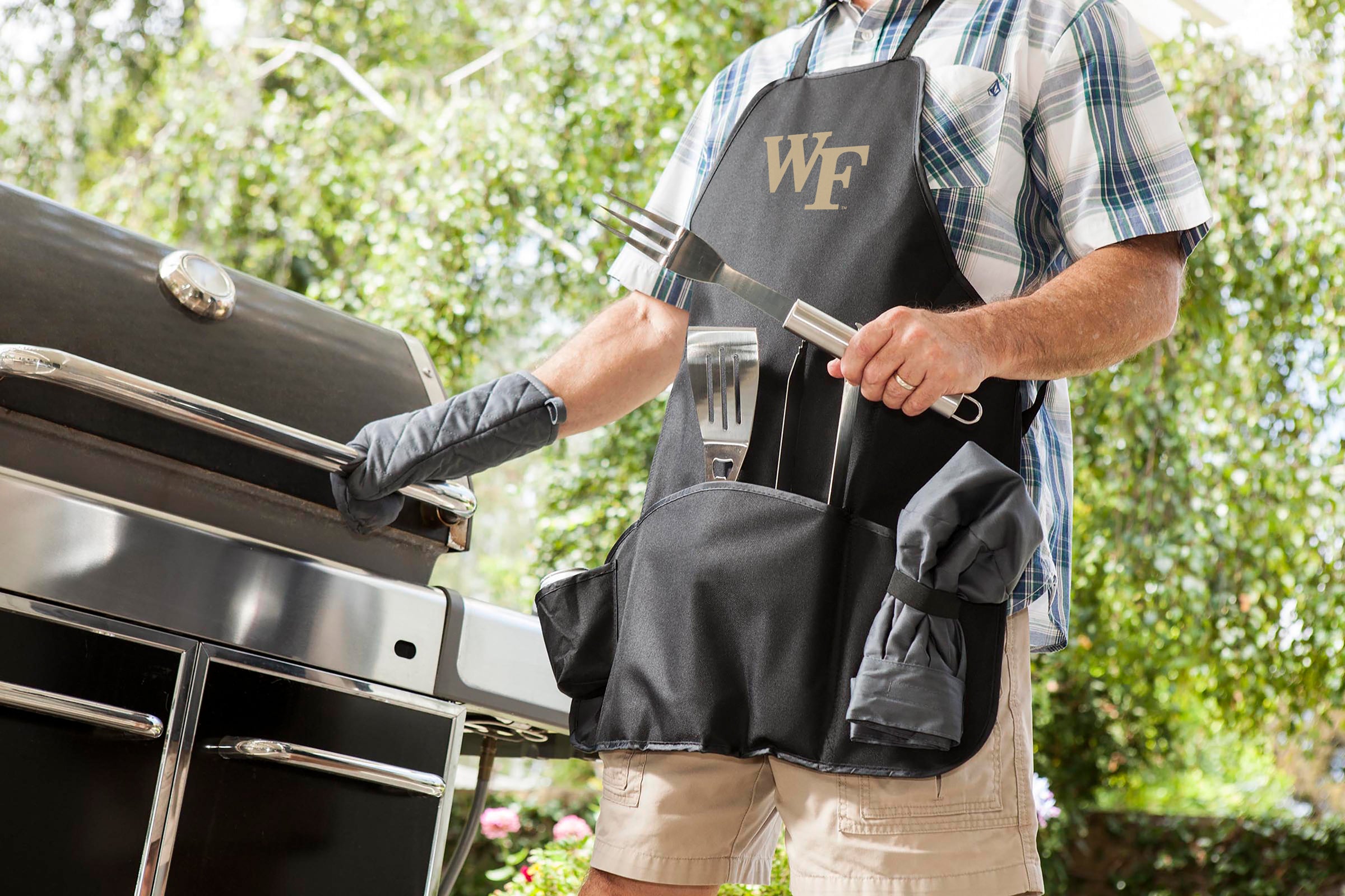 Wake Forest Demon Deacons - BBQ Apron Tote Pro Grill Set