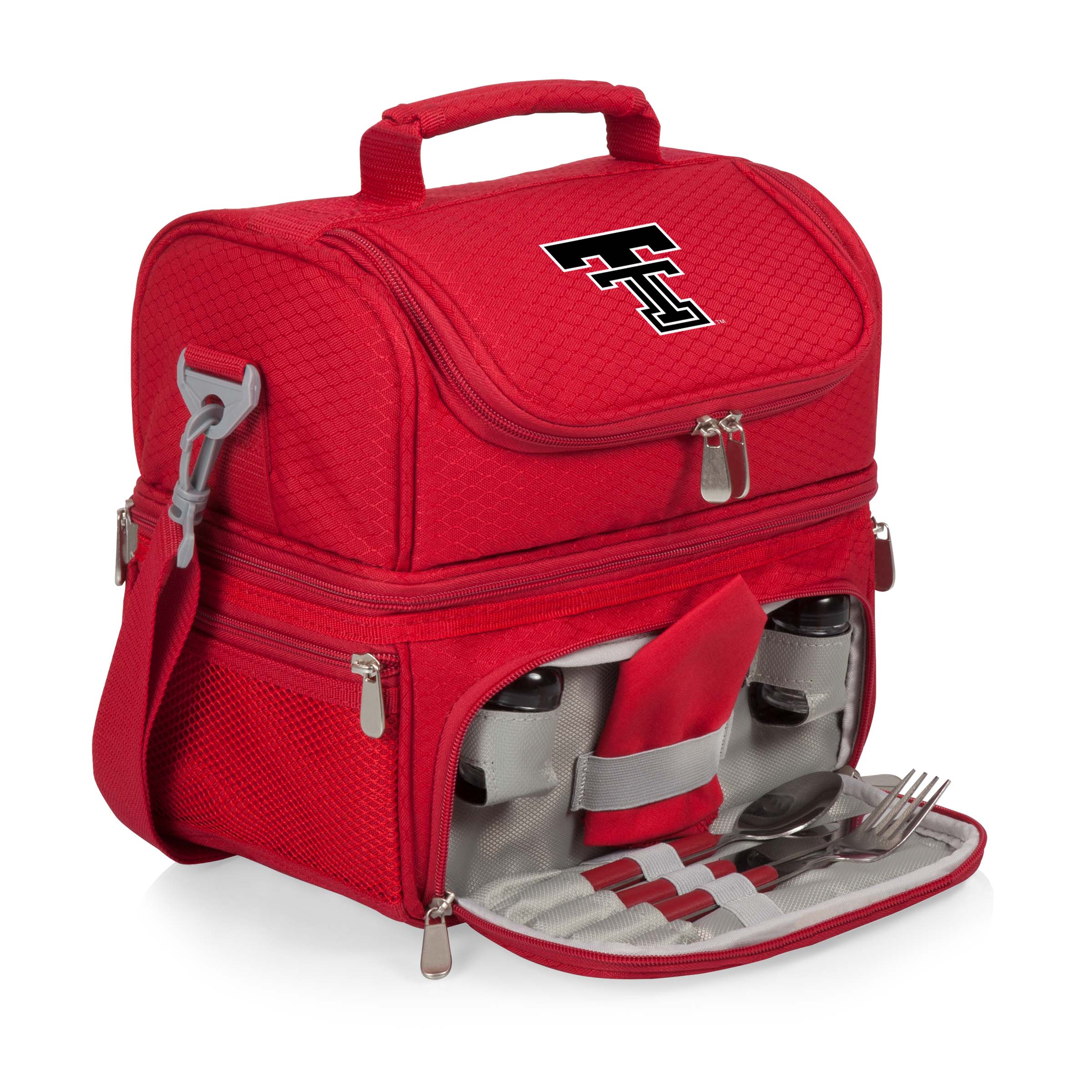 Texas Tech Red Raiders - Pranzo Lunch Bag Cooler with Utensils-Picnic Time Family of Brands