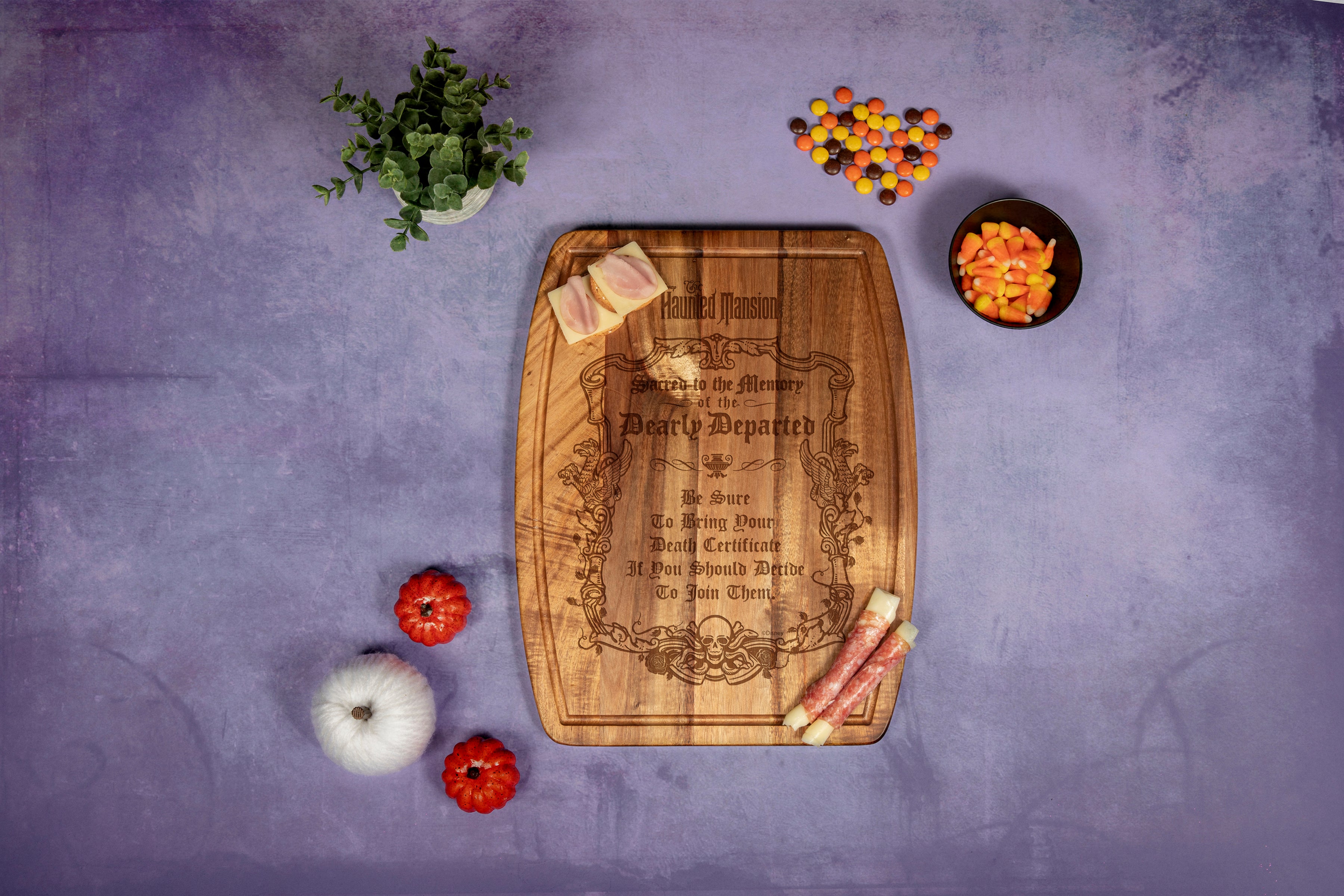 Haunted Mansion - Ovale Acacia Cutting Board-Picnic Time Family of Brands