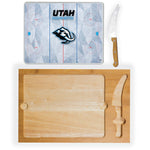 Utah Mammoth - Hockey Rink - Icon Glass Top Cutting Board & Knife Set