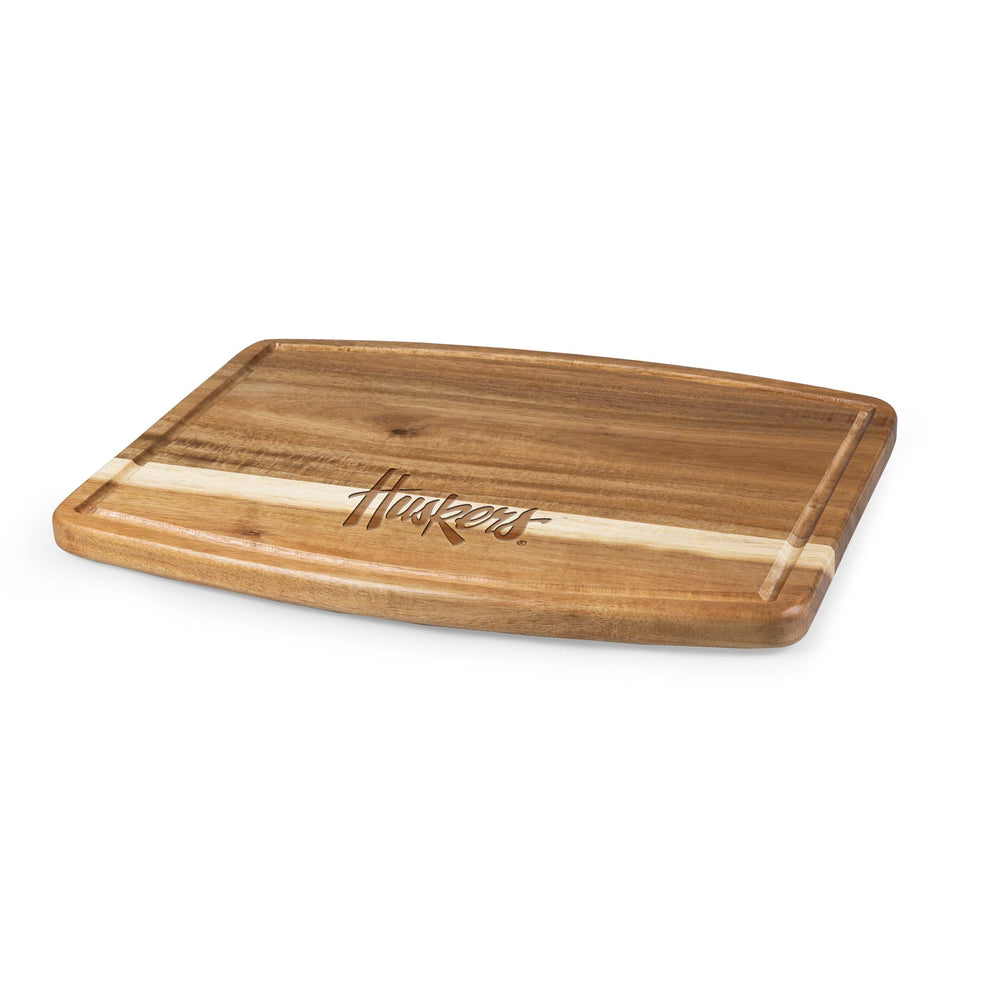 Nebraska Cornhuskers - Ovale Acacia Cutting Board