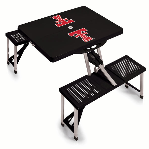 Texas Tech Red Raiders - Picnic Table Portable Folding Table with Seats-Picnic Time Family of Brands