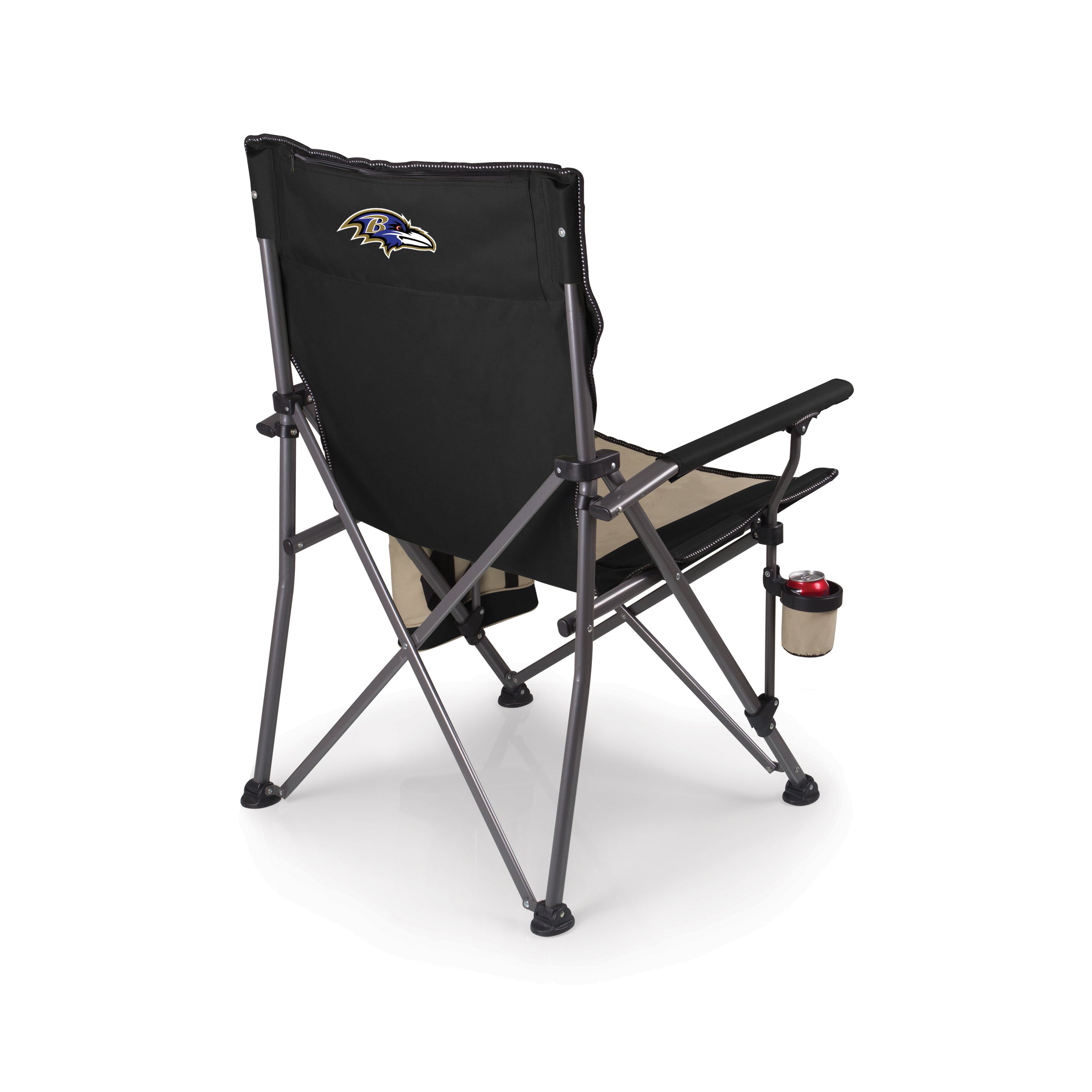 Baltimore Ravens Logo - Big Bear XXL Camping Chair with Cooler-Picnic Time Family of Brands