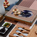 Denver Broncos - Concerto Glass Top Cheese Cutting Board & Tools Set