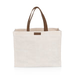 Market Waxed Canvas Tote with Leatherette Handles