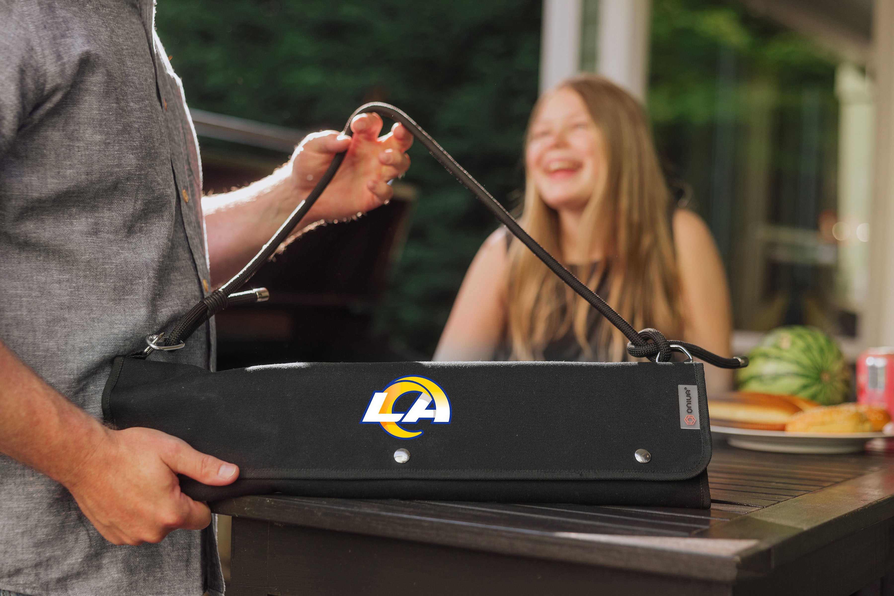 Los Angeles Rams - BBQ Roll Up 3 Piece Set-Picnic Time Family of Brands
