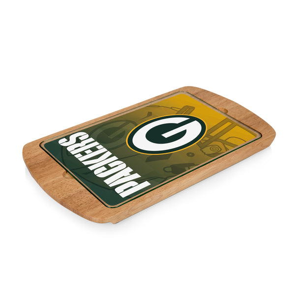 Green Bay Packers - Billboard Glass Top Serving Tray-Picnic Time Family of Brands