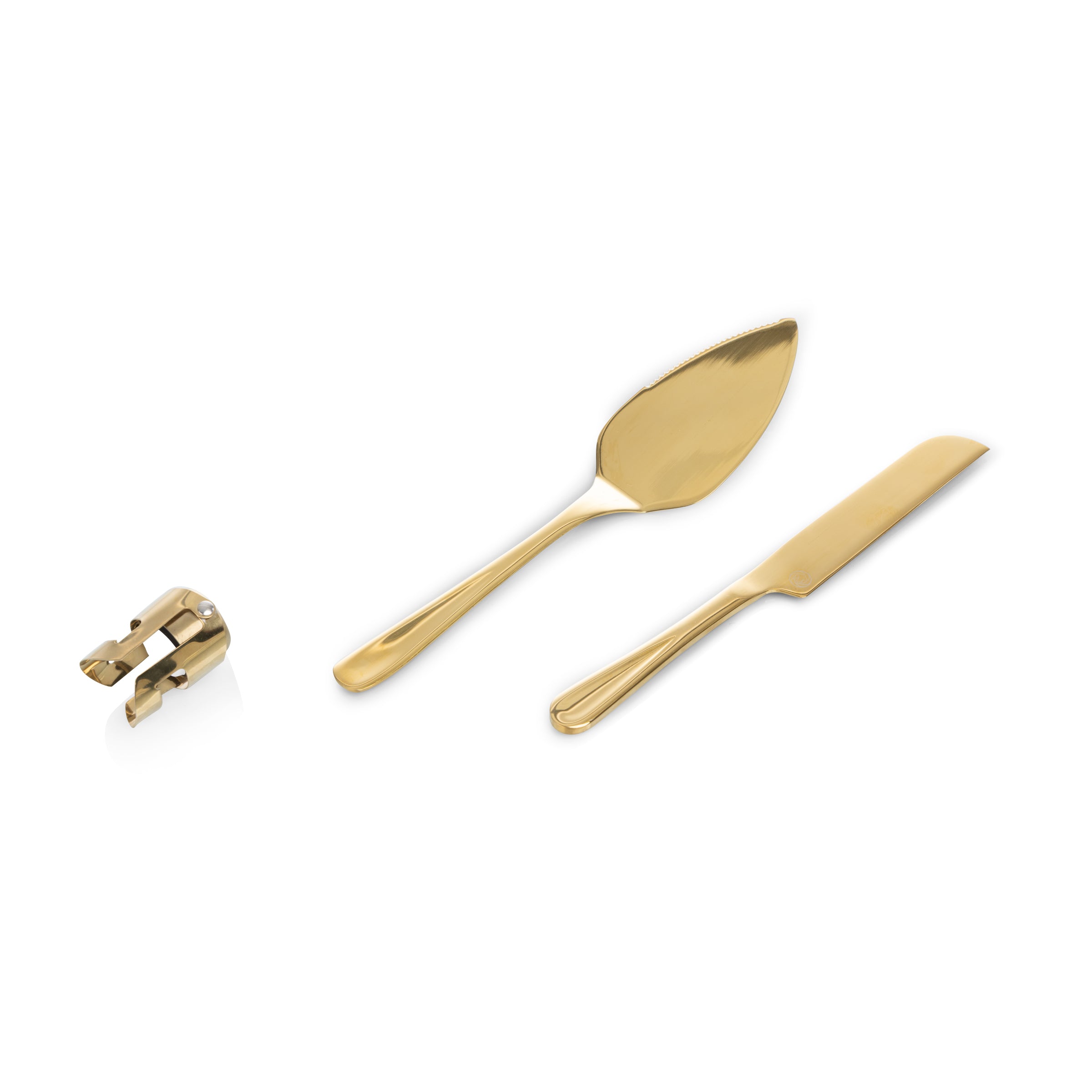 Arbane Champagne Glass Set with Cake Knife