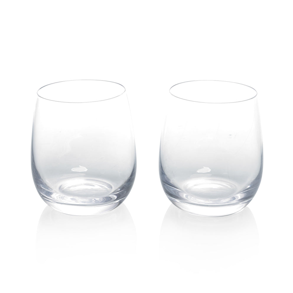Set of 2 Stemless Wine Glasses