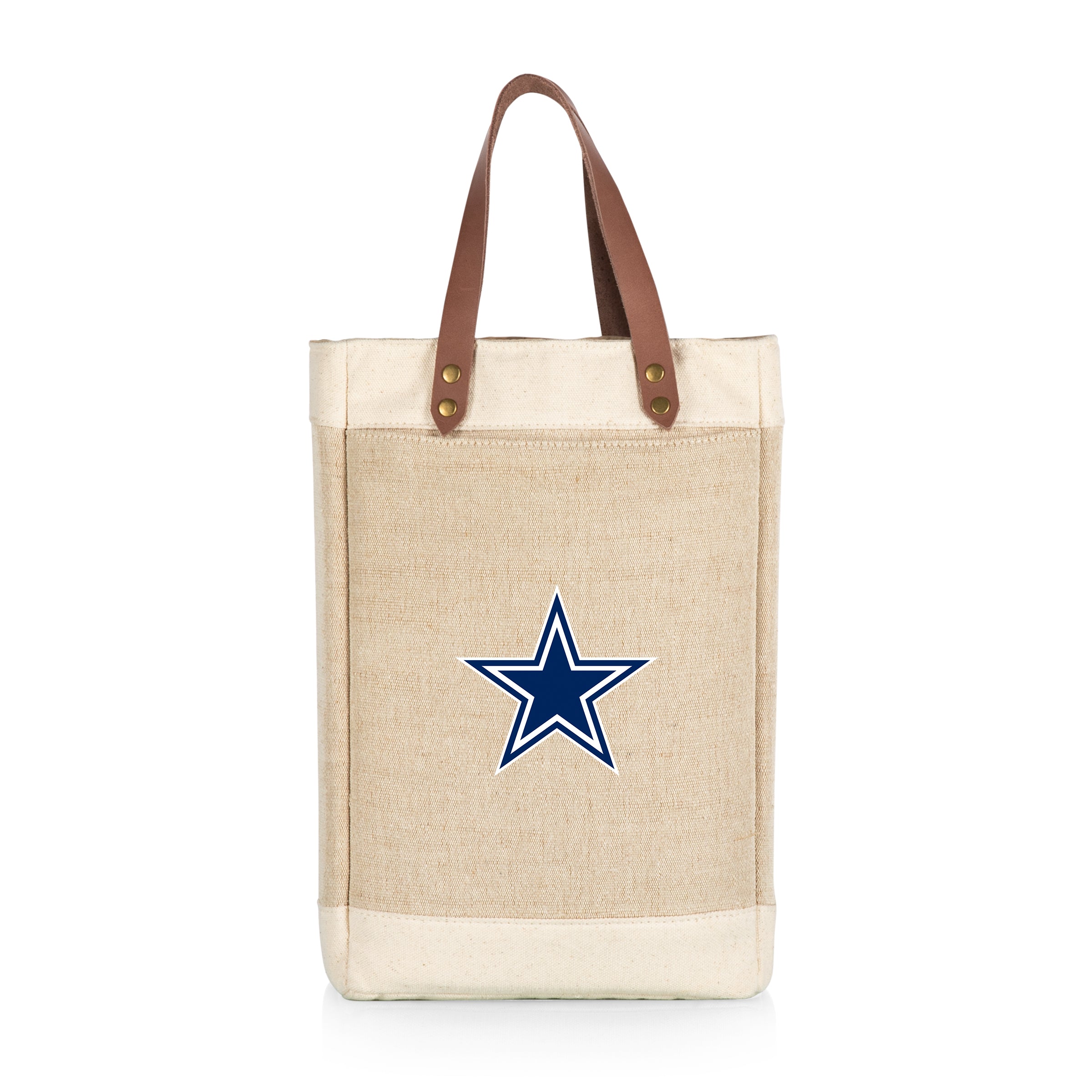 Dallas Cowboys - Pinot Jute 2 Bottle Insulated Wine Bag-Picnic Time Family of Brands