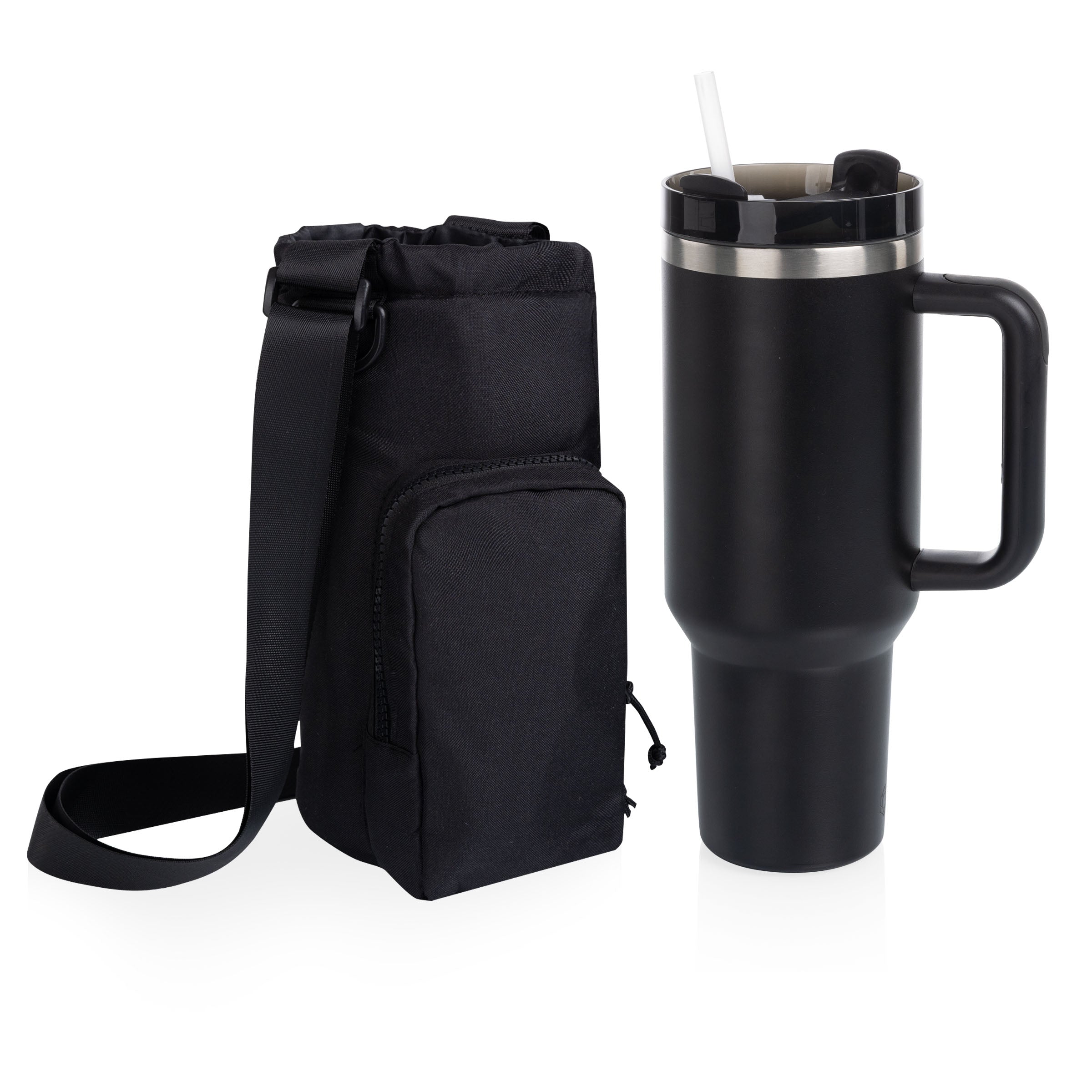 Eclipse 40 oz Travel Tumbler with Carrier Bag Set-Picnic Time Family of Brands