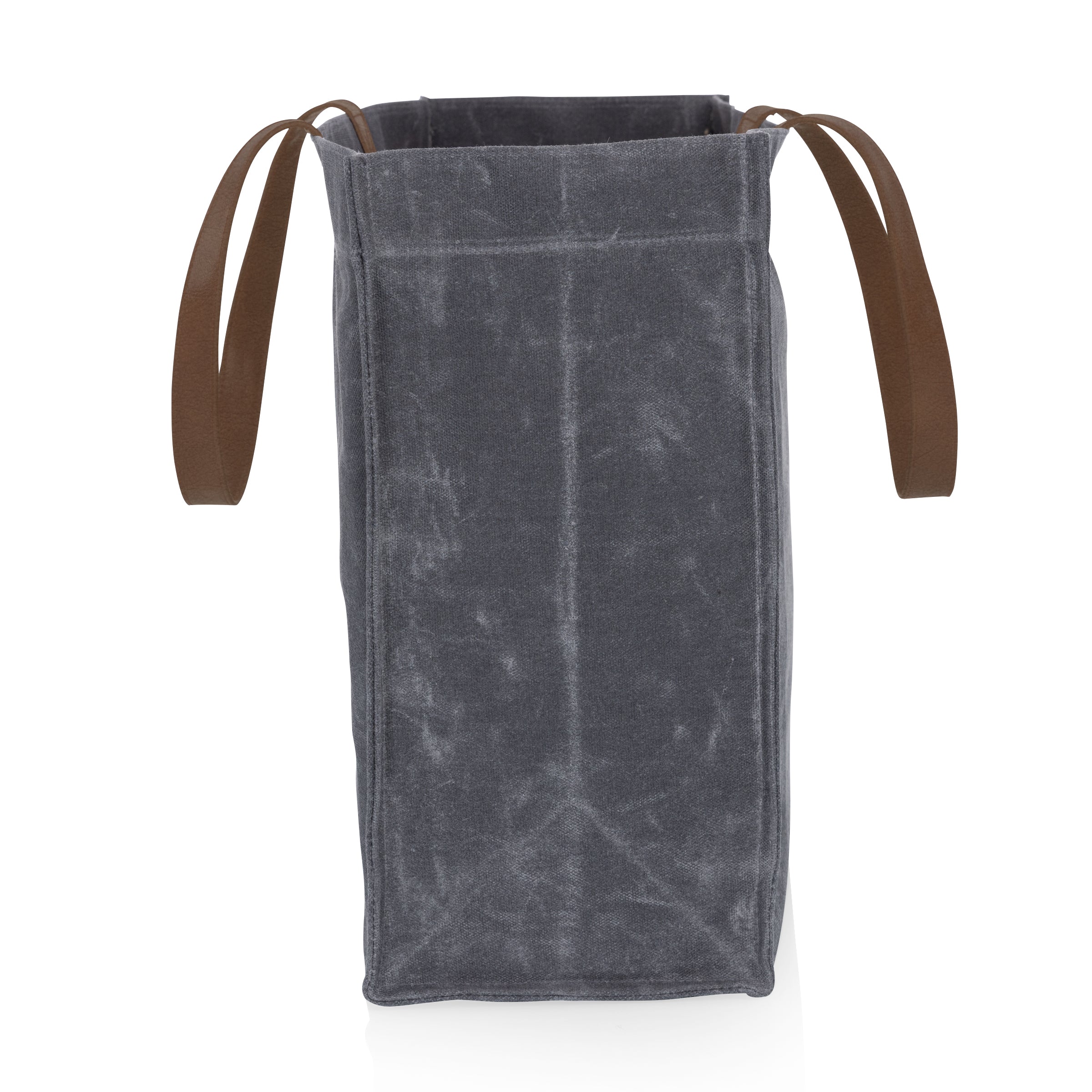 Market Waxed Canvas Tote with Leatherette Handles