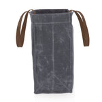 Market Waxed Canvas Tote with Leatherette Handles