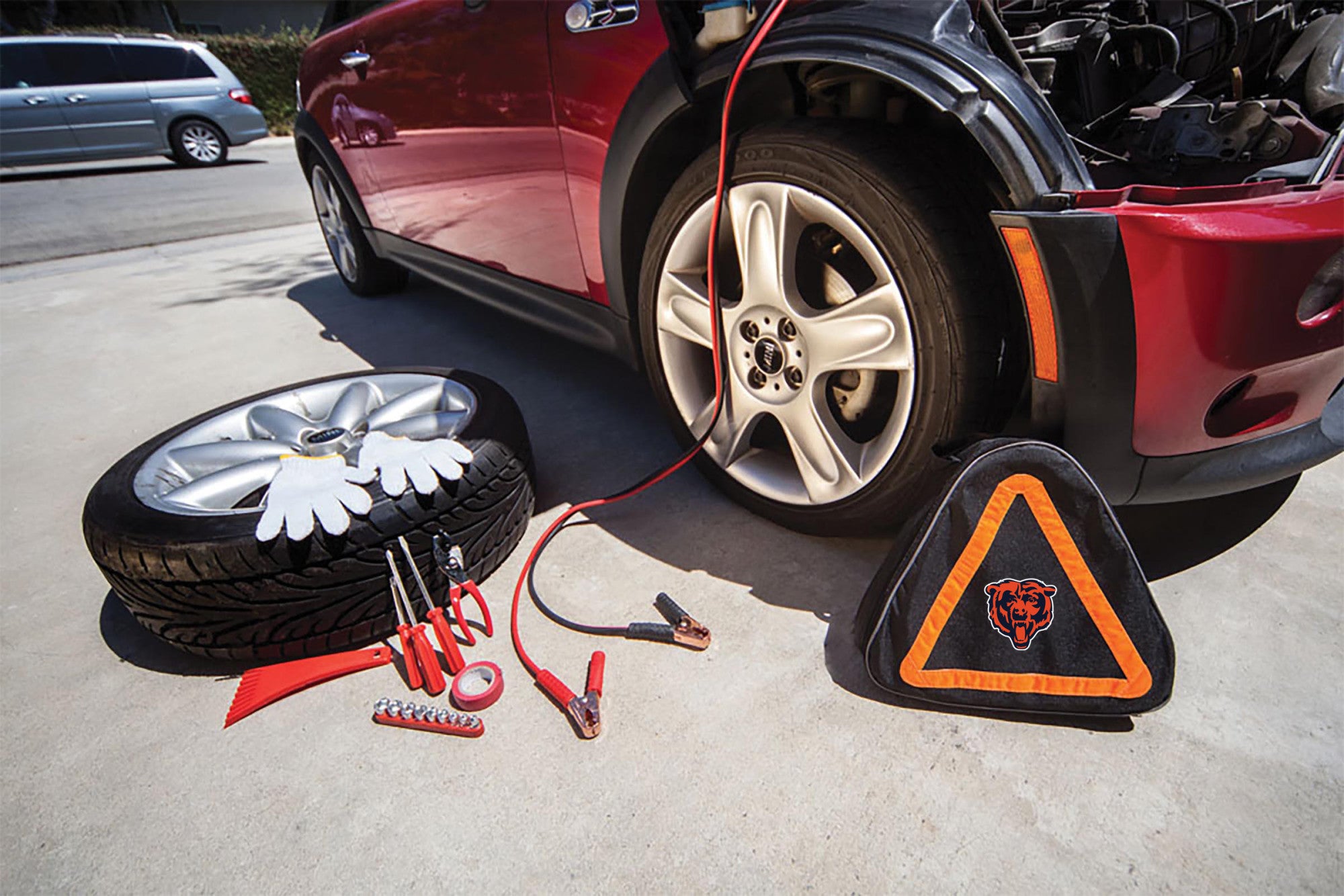 Black with Orange Accents