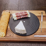 Turntable Acacia and Slate Cheese Board with Knife