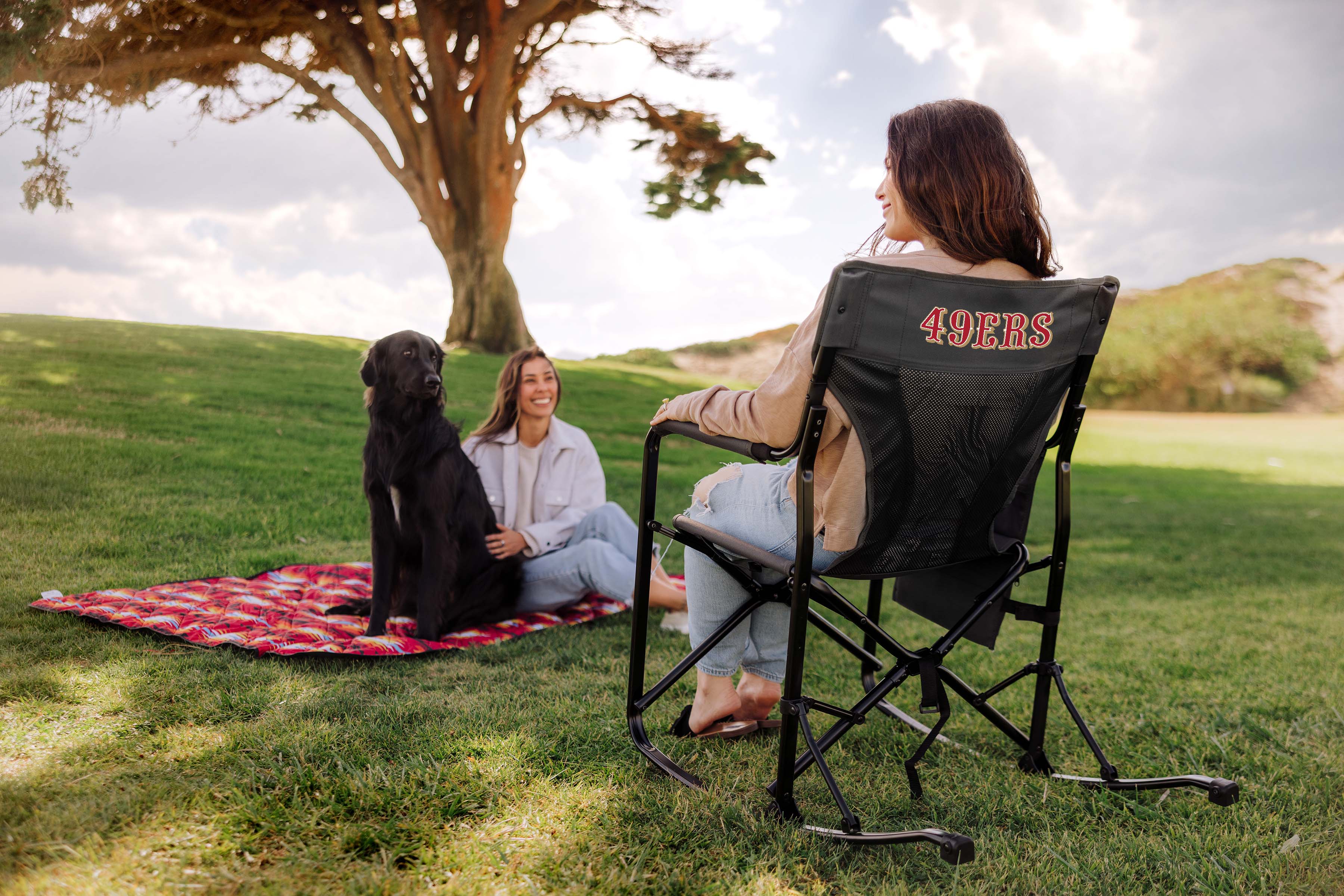 San Francisco 49ers - Woodland Rocking Camping Chair-Picnic Time Family of Brands