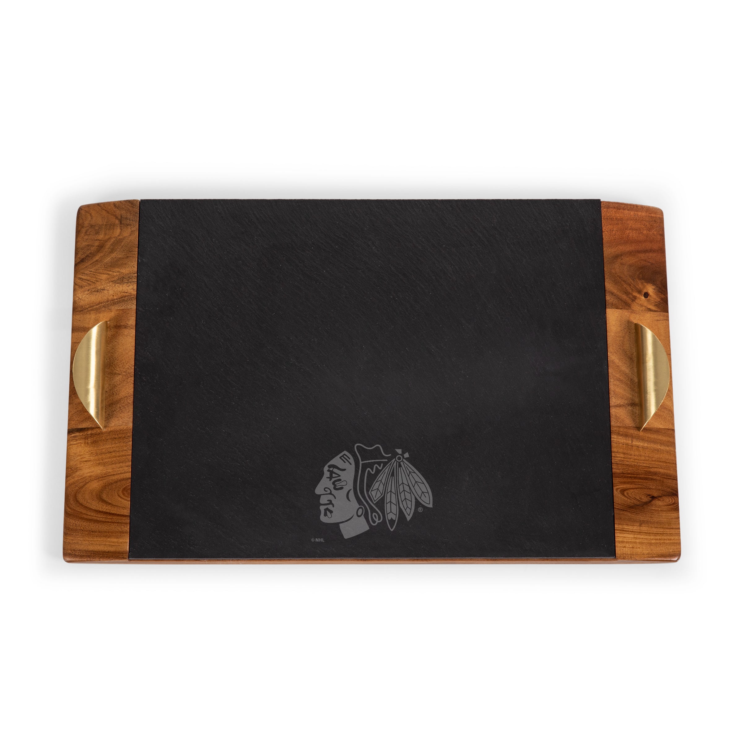 Chicago Blackhawks - Covina Acacia and Slate Serving Tray-Picnic Time Family of Brands