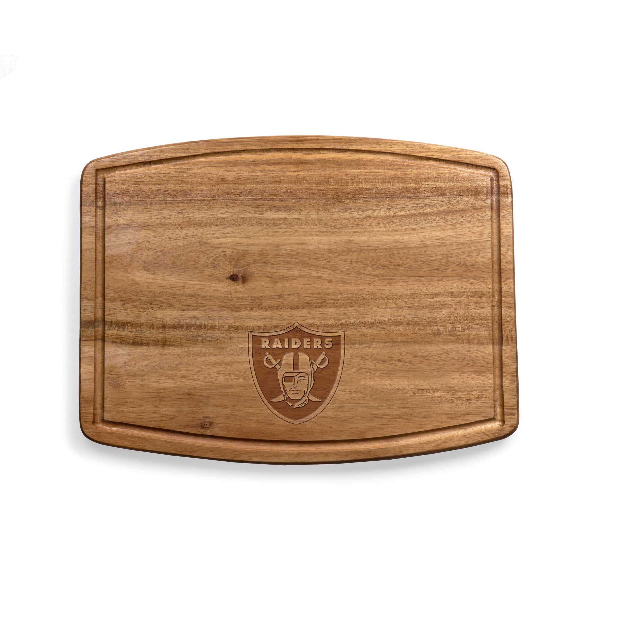 Las Vegas Raiders - Ovale Acacia Cutting Board-Picnic Time Family of Brands