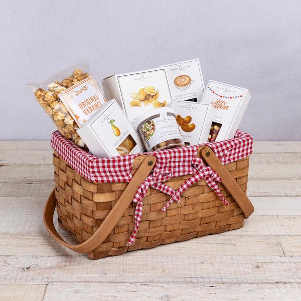 Farmhouse Basket with Gourmet Gift Pack